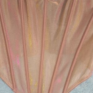 Shimmering Gold and Pink Corset Hustler Club Size Large